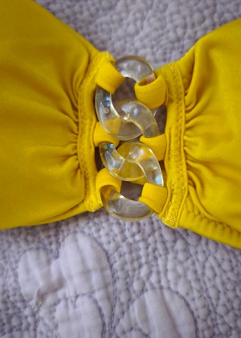 Sarı İpli Boyundan Bağlamalı Bikini Takımı - Görsel 4