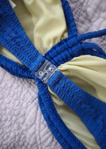 Lacivert İpli Boyundan Bağlamalı Kadın Bikini Takımı - Görsel 7