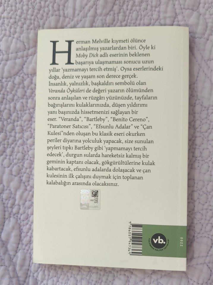 Öykü Kitabı | Veranda Öyküleri - Herman Melville - Görsel 2