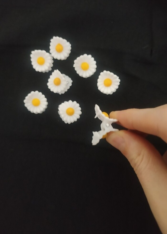 Papatya Şeklinde Küçük Saç Tokası 8 adet - Görsel 2