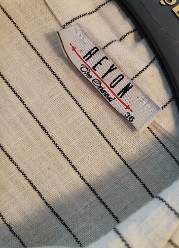 Yırtmaçlı keten elbise  - Görsel 9