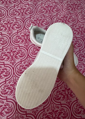 Beyaz Bağcıklı Kadın Sneaker - Görsel 4