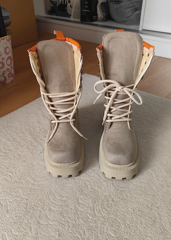 Turuncu Detaylı Süet Postal Bot - Görsel 5