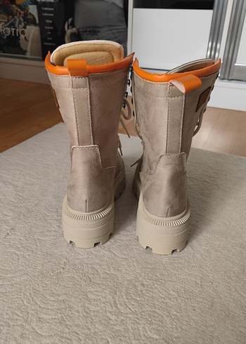 Turuncu Detaylı Süet Postal Bot - Görsel 6