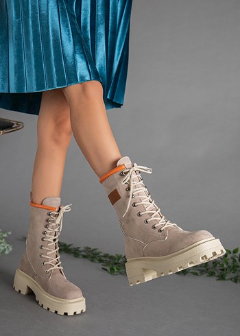 Turuncu Detaylı Süet Postal Bot - Görsel 18