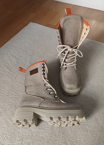 Turuncu Detaylı Süet Postal Bot - Görsel 4