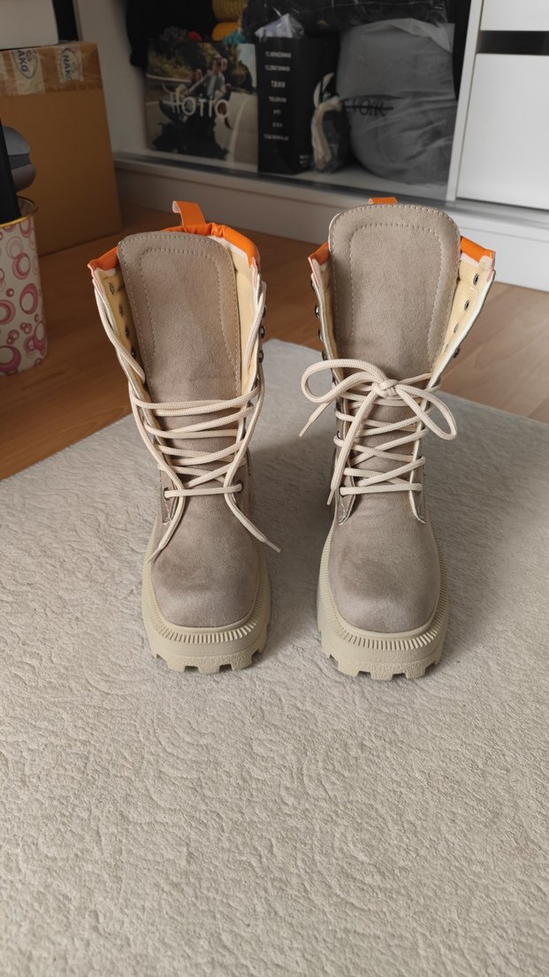 Turuncu Detaylı Süet Postal Bot - Görsel 5