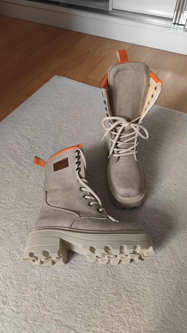 Turuncu Detaylı Süet Postal Bot - Görsel 4