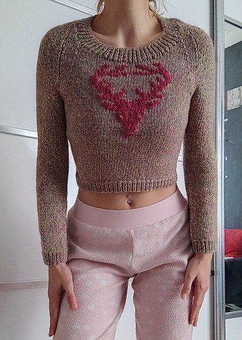 yün handmade kazak y2k - Görsel 4