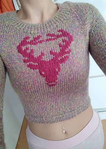 yün handmade kazak y2k - Görsel 9