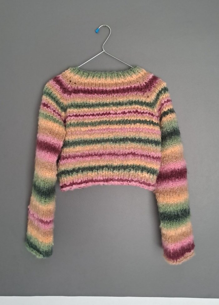 Renkli El Örgüsü Hırka y2k - Görsel 2