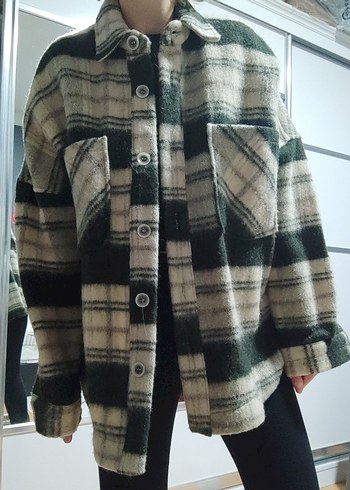 keçe oduncu vintage oversize gömlek - Görsel 4