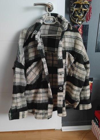 keçe oduncu vintage oversize gömlek - Görsel 8