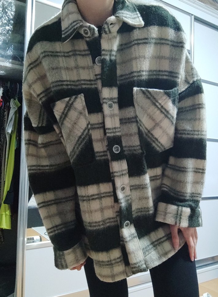 keçe oduncu vintage oversize gömlek - Görsel 3