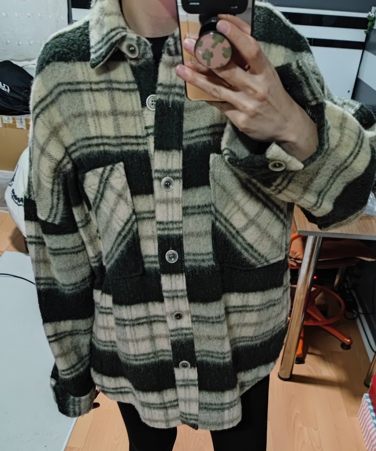 keçe oduncu vintage oversize gömlek - Görsel 2