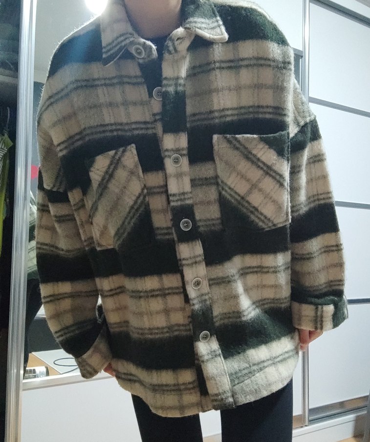 keçe oduncu vintage oversize gömlek - Görsel 5