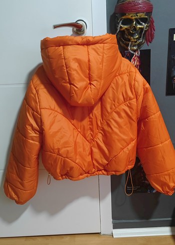 Turuncu Şişme Mont - Görsel 5