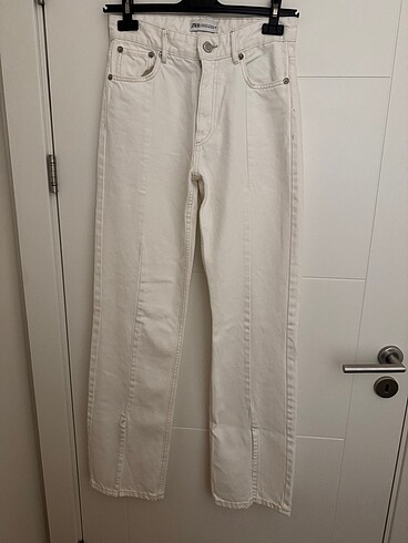 Zara beyaz jean kot pantolon
