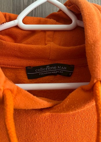 s Beden Collezione | Turuncu Kapüşonlu Rahat Kesim Erkek Sweatshirt