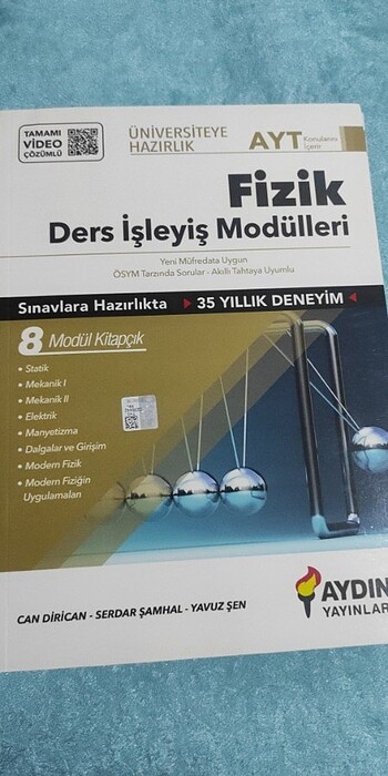 Aydın yayınları AYT FIZIK ders işleyiş modülleri