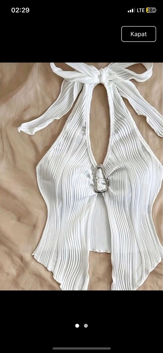 y2k Zincir detaylı shein crop - Görsel 2