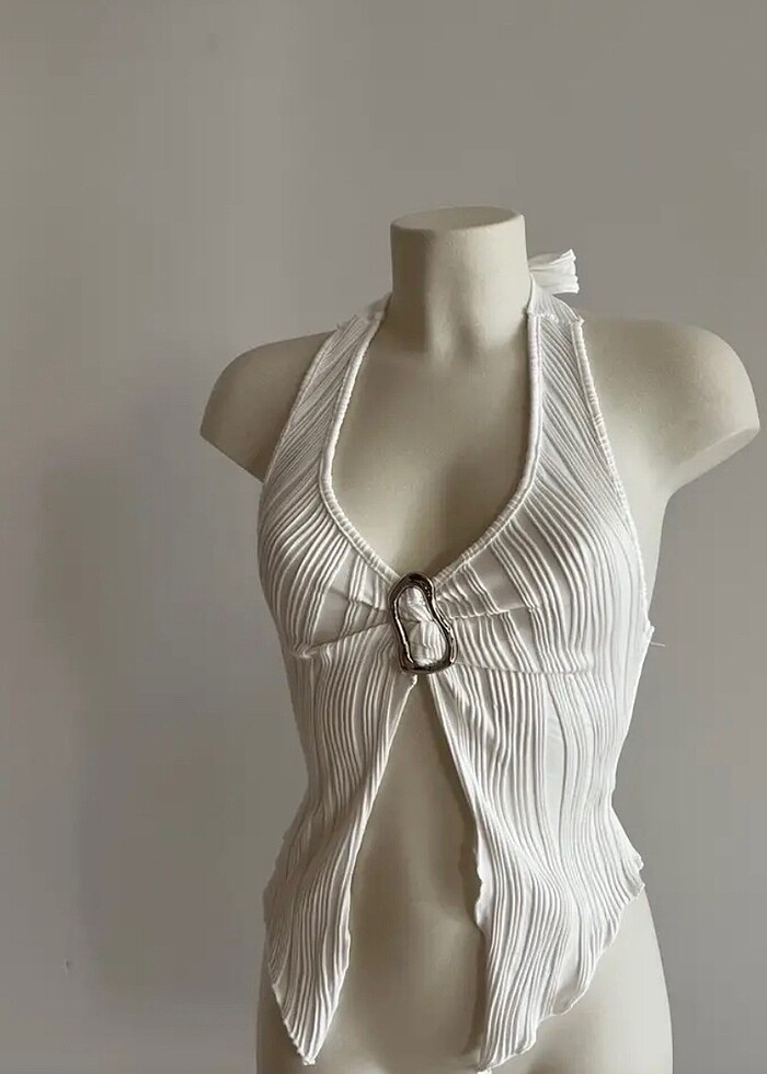 y2k Zincir detaylı shein crop - Görsel 3