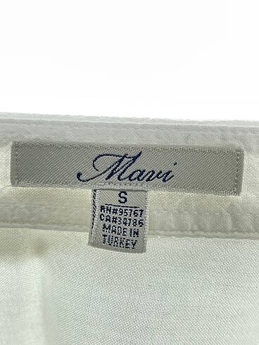 s Beden beyaz Renk Mavi Jeans Gömlek %70 İndirimli.