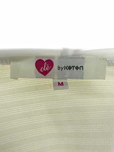 40 Beden beyaz Renk Koton Sweatshirt %70 İndirimli.