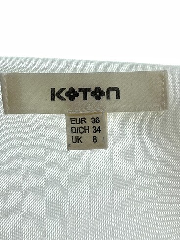 36 Beden beyaz Renk Koton Kısa Elbise %70 İndirimli.
