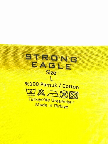 l Beden sarı Renk PreLoved T-shirt %70 İndirimli.