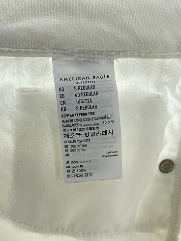 40 Beden beyaz Renk American Eagle Jean / Kot %70 İndirimli.