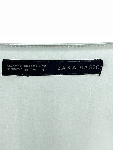 m Beden beyaz Renk Zara Kısa Elbise %70 İndirimli.