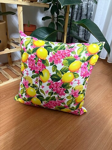 English Home Limon desenli kırlent kılıfı