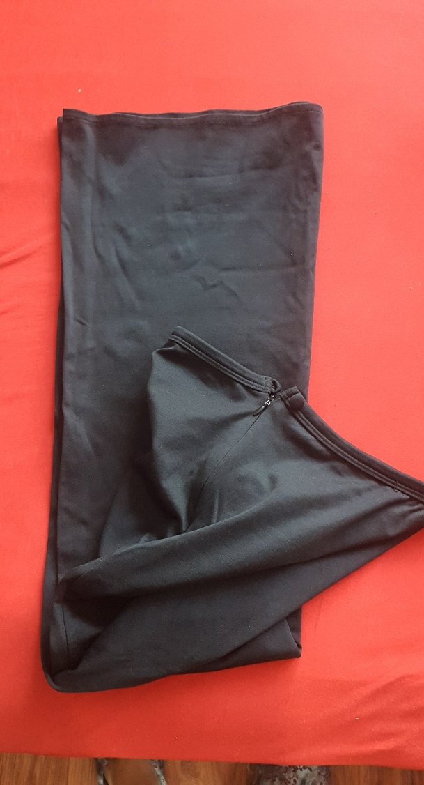 Siyah Uzun Drapeli Kadın Etek - Görsel 5