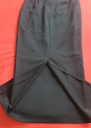 Siyah Midi Kalem Etek Fermuarlı - Görsel 3