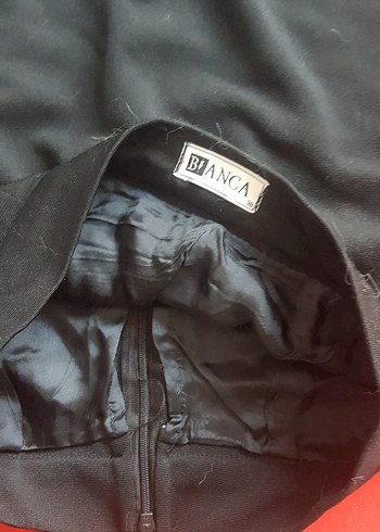 Siyah Midi Kalem Etek Fermuarlı - Görsel 2