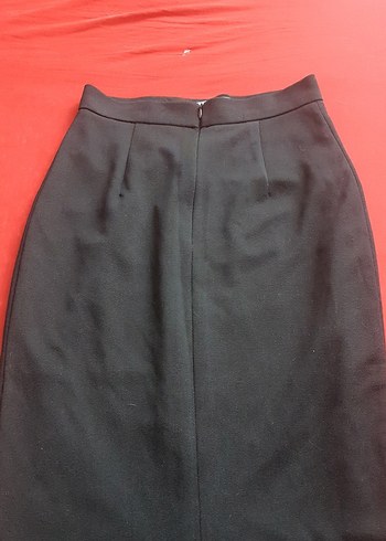 Siyah Midi Kalem Etek Fermuarlı - Görsel 4