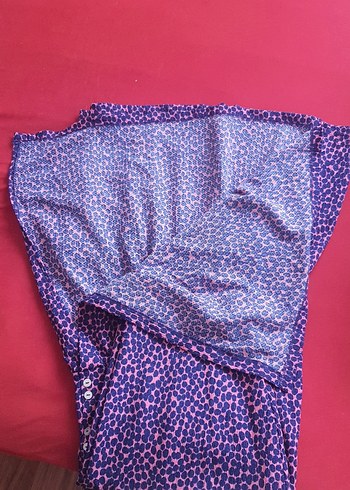 Düğmeli Mor Bağlama Desenli Hamile Etek - Görsel 6