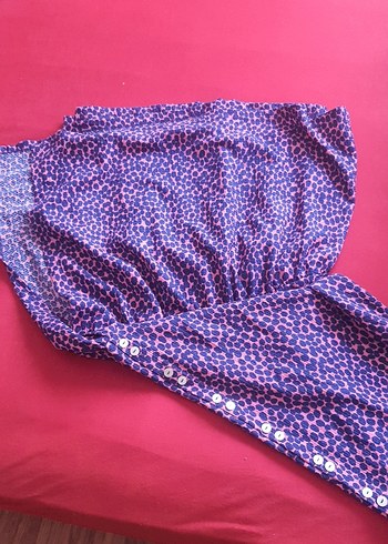 Düğmeli Mor Bağlama Desenli Hamile Etek - Görsel 9