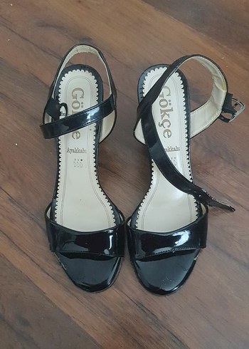 Siyah Rugan Stiletto Topuklu Kadın Ayakkabı - Görsel 8