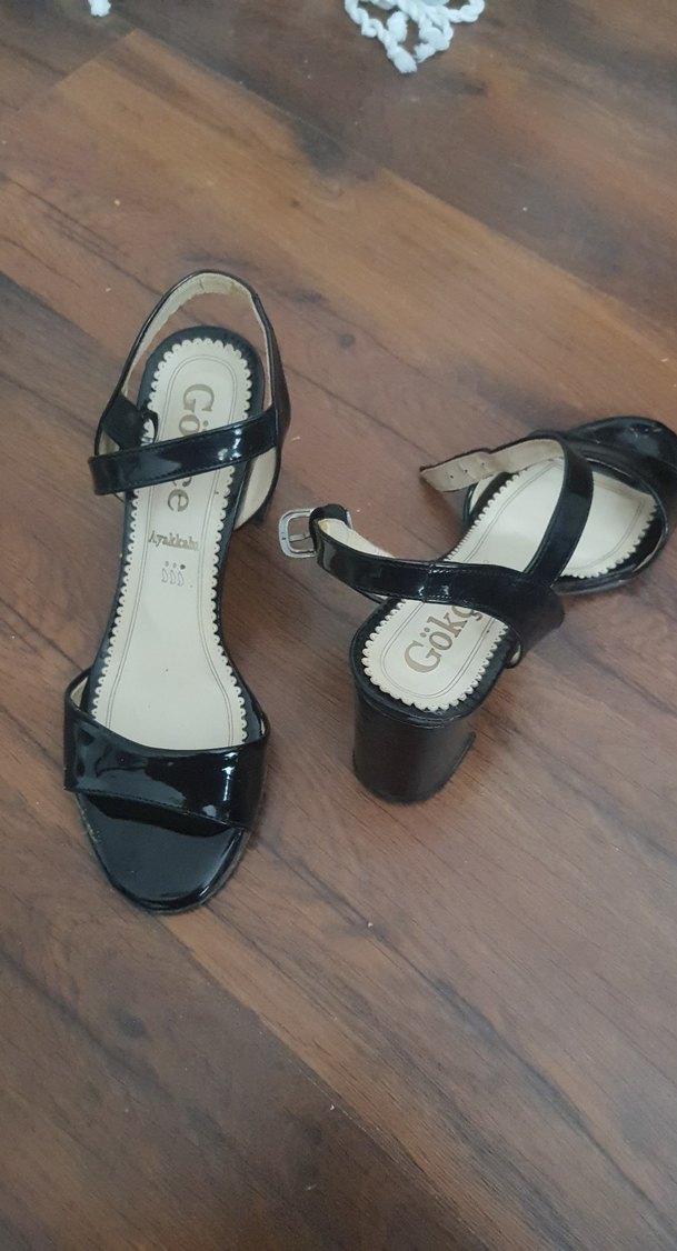 Siyah Rugan Stiletto Topuklu Kadın Ayakkabı - Görsel 4