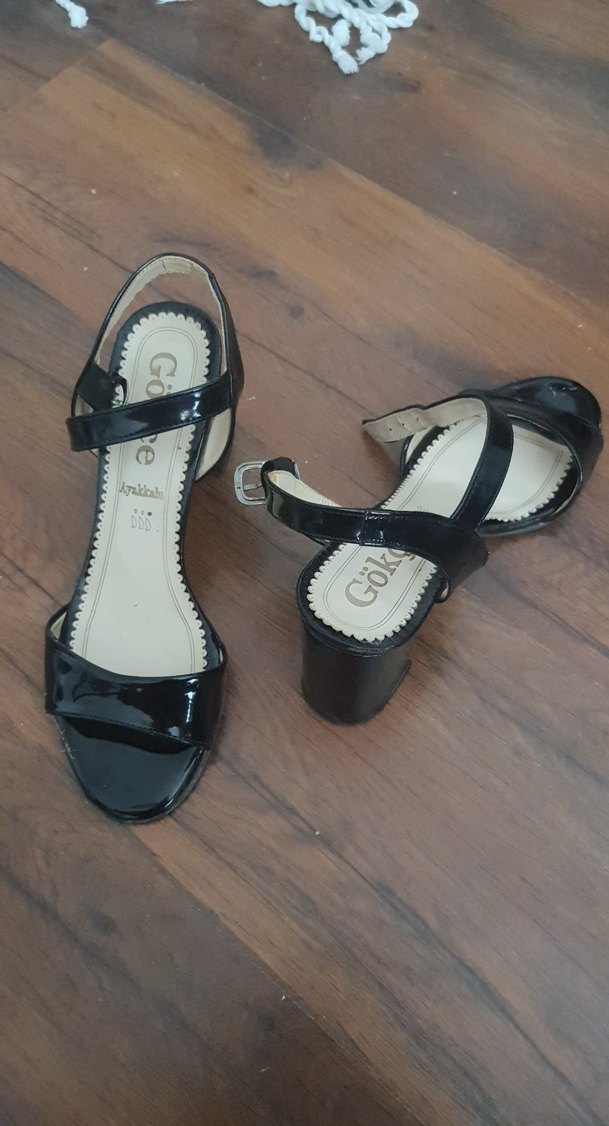 Siyah Rugan Stiletto Topuklu Kadın Ayakkabı - Görsel 3