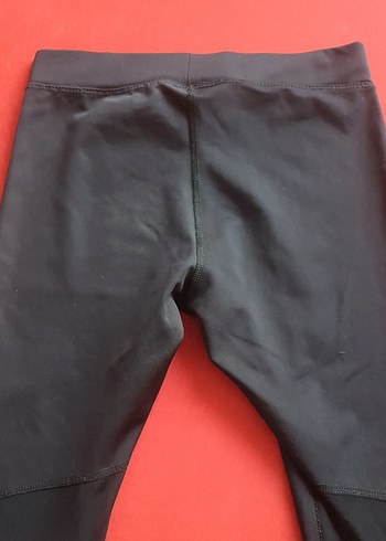 Siyah Kadın Spor Tayt, Midi Boy, Elastik - Görsel 5