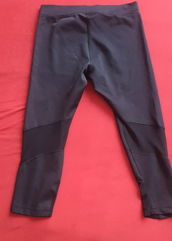 Siyah Kadın Spor Tayt, Midi Boy, Elastik - Görsel 4