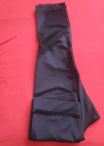 Siyah Kadın Spor Tayt, Midi Boy, Elastik - Görsel 7