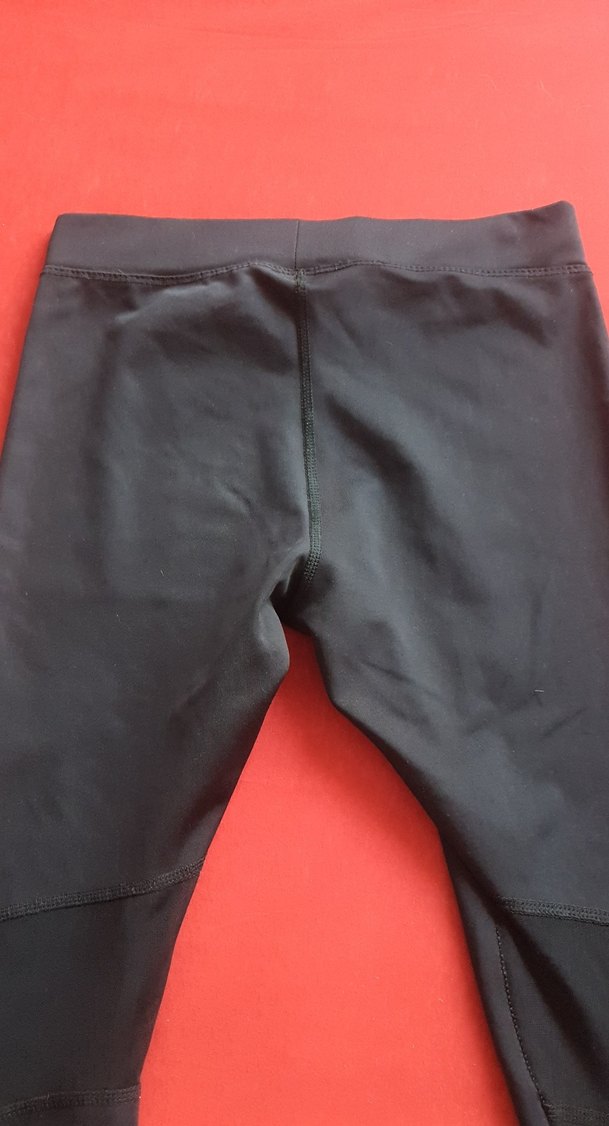 Siyah Kadın Spor Tayt, Midi Boy, Elastik - Görsel 5