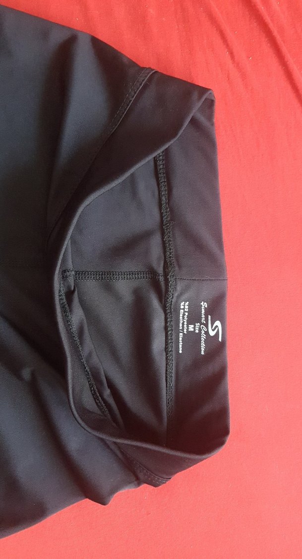 Siyah Kadın Spor Tayt, Midi Boy, Elastik - Görsel 3