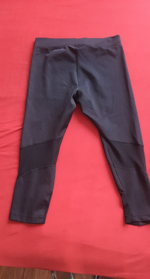 Siyah Kadın Spor Tayt, Midi Boy, Elastik - Görsel 4