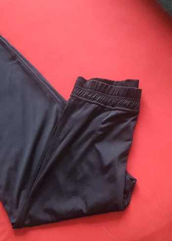 Siyah Kadın Spor Kumaş Pantolon - Görsel 3