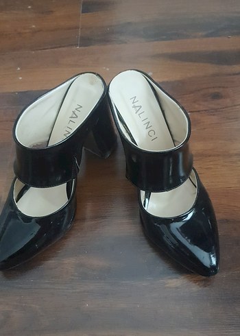 Nalıncı Siyah Blok Topuklu Stiletto - Görsel 7